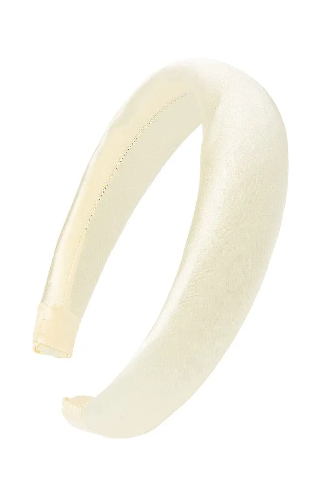 1 1/2" Padded Headband - Silk Charmeuse