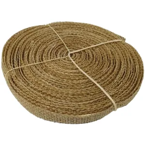 Cut Edge Center Wire Burlap Ribbon 5/8in x 10yd Natural