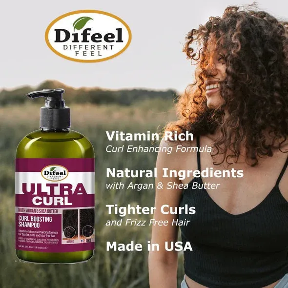 Difeel: Ultra Curl with Argan & Shea Butter-Curl Boosting Conditioner 12oz