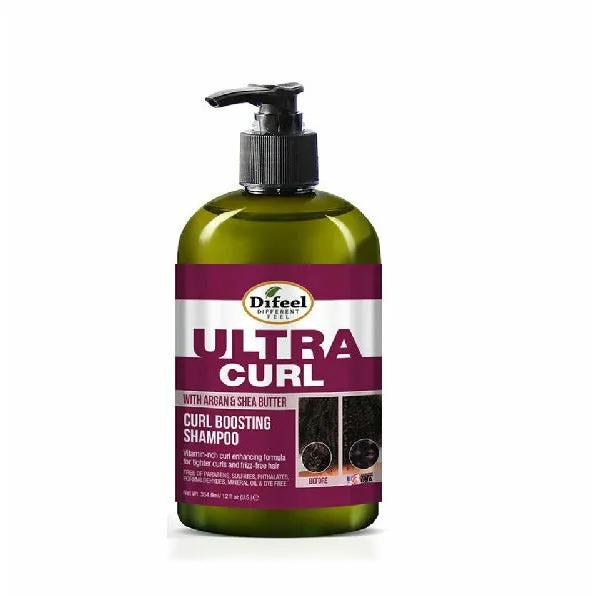 Difeel: Ultra Curl with Argan & Shea Butter-Curl Boosting Shampoo 12oz