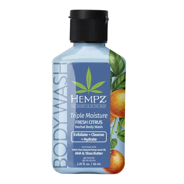 Hempz Triple Moisture Body Wash 2.25 oz.