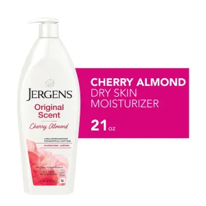 Jergens Hand and Body Lotion, Original Scent Dry Skin Moisturizing Body Lotion, with Cherry Almond Essence, 21 Oz