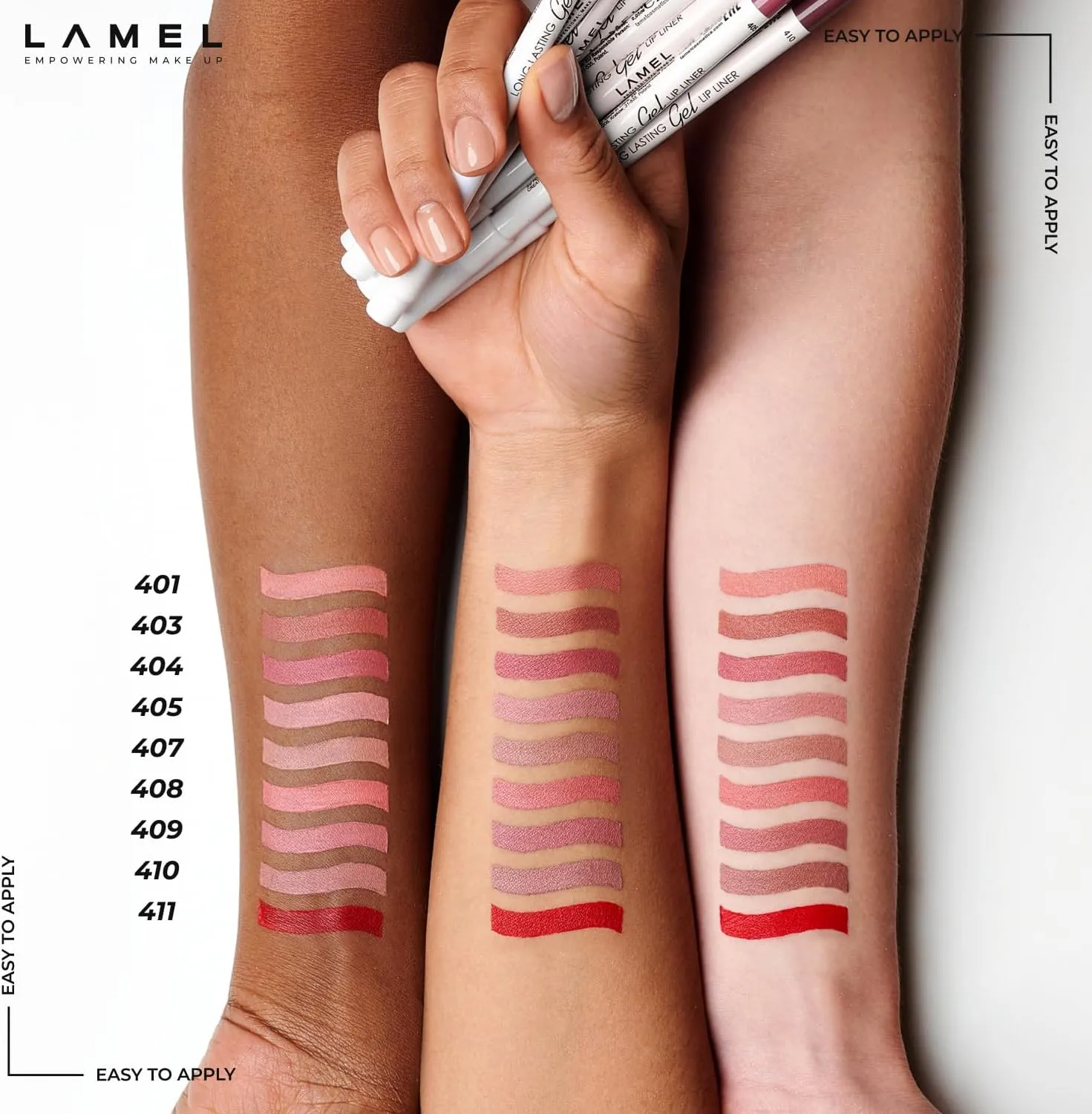 LAMEL Long lasting Gel Lip Liner 403 Burnt Ocher