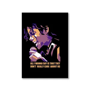 Michael Jackson Poster - Care About Us