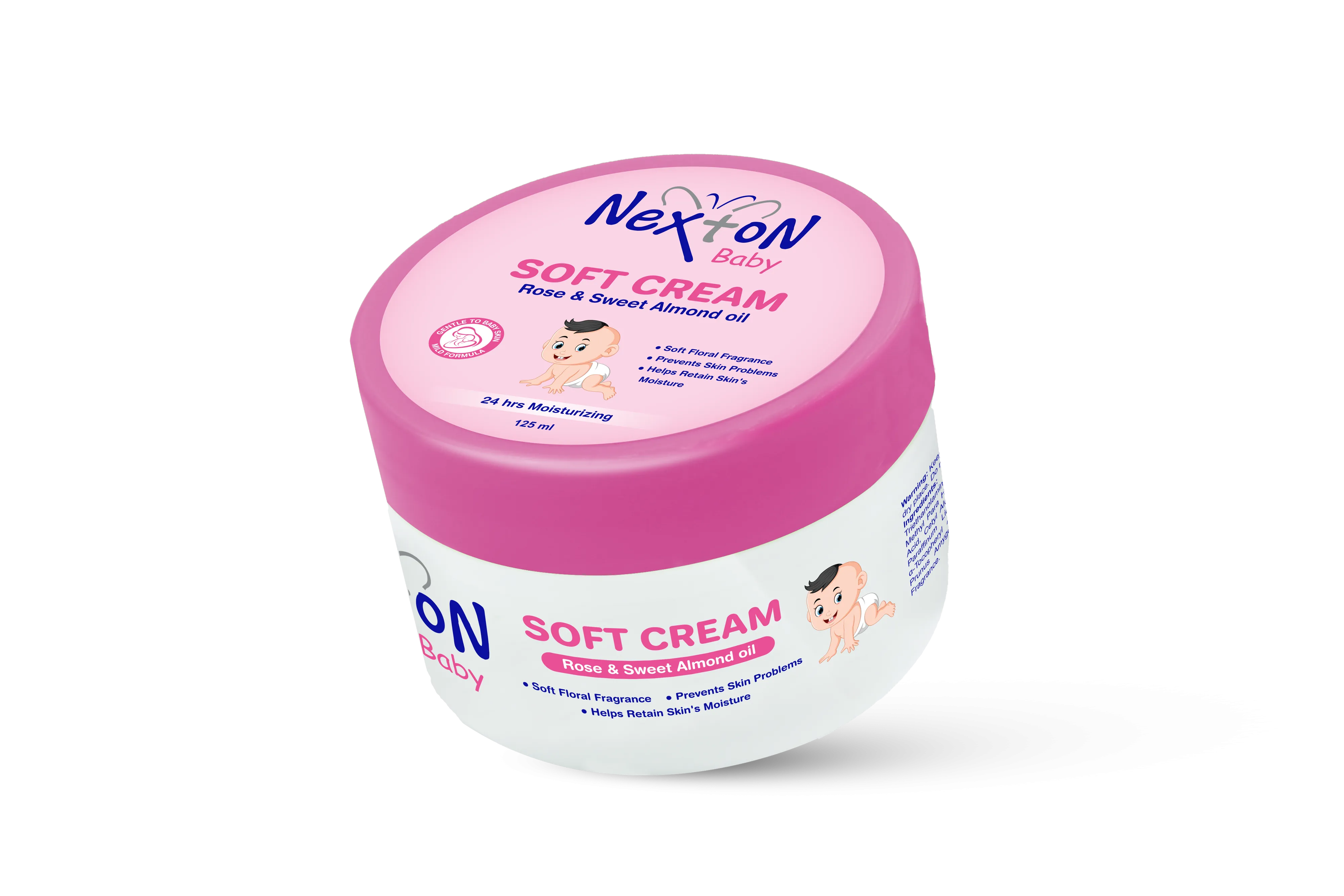 NEXTON BABY SOFT CREAM ROSE AND SWEET ALMOND OIL