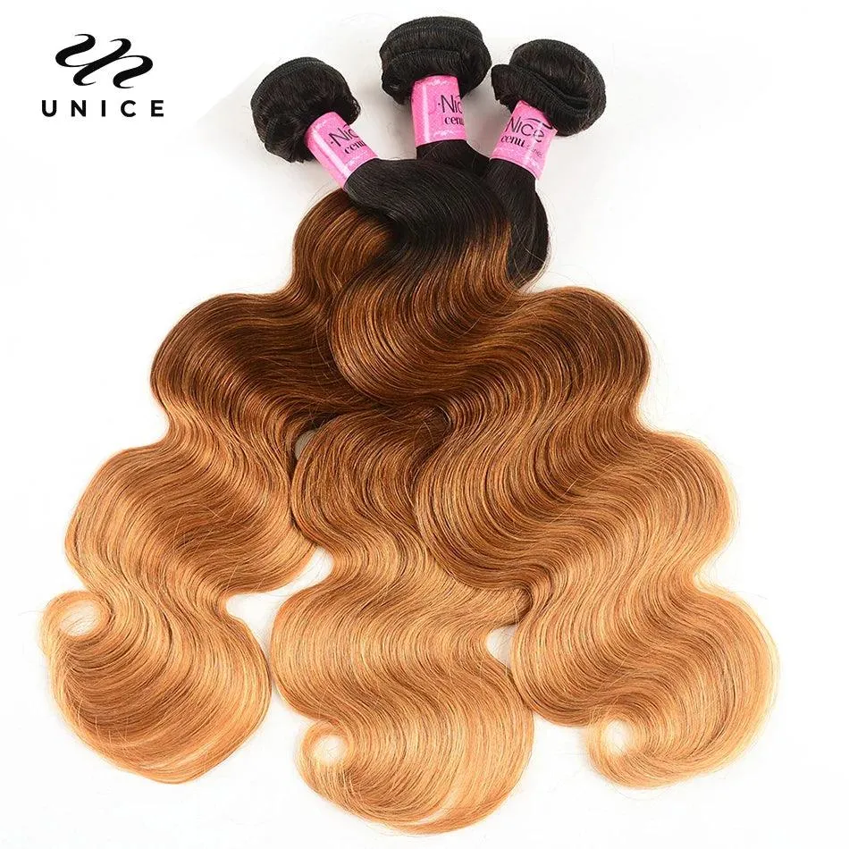 Peruvian Ombre Body Wave Hair Bundle: Luxury Remy Blend