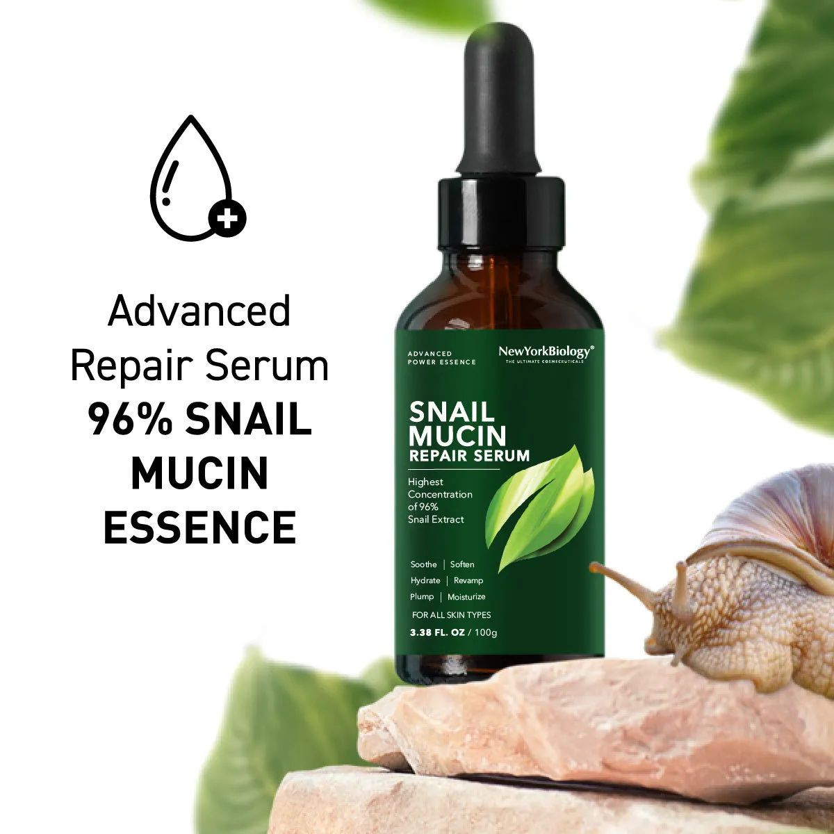 Snail Mucin Repair Serum for Face 3.38 Fl. oz